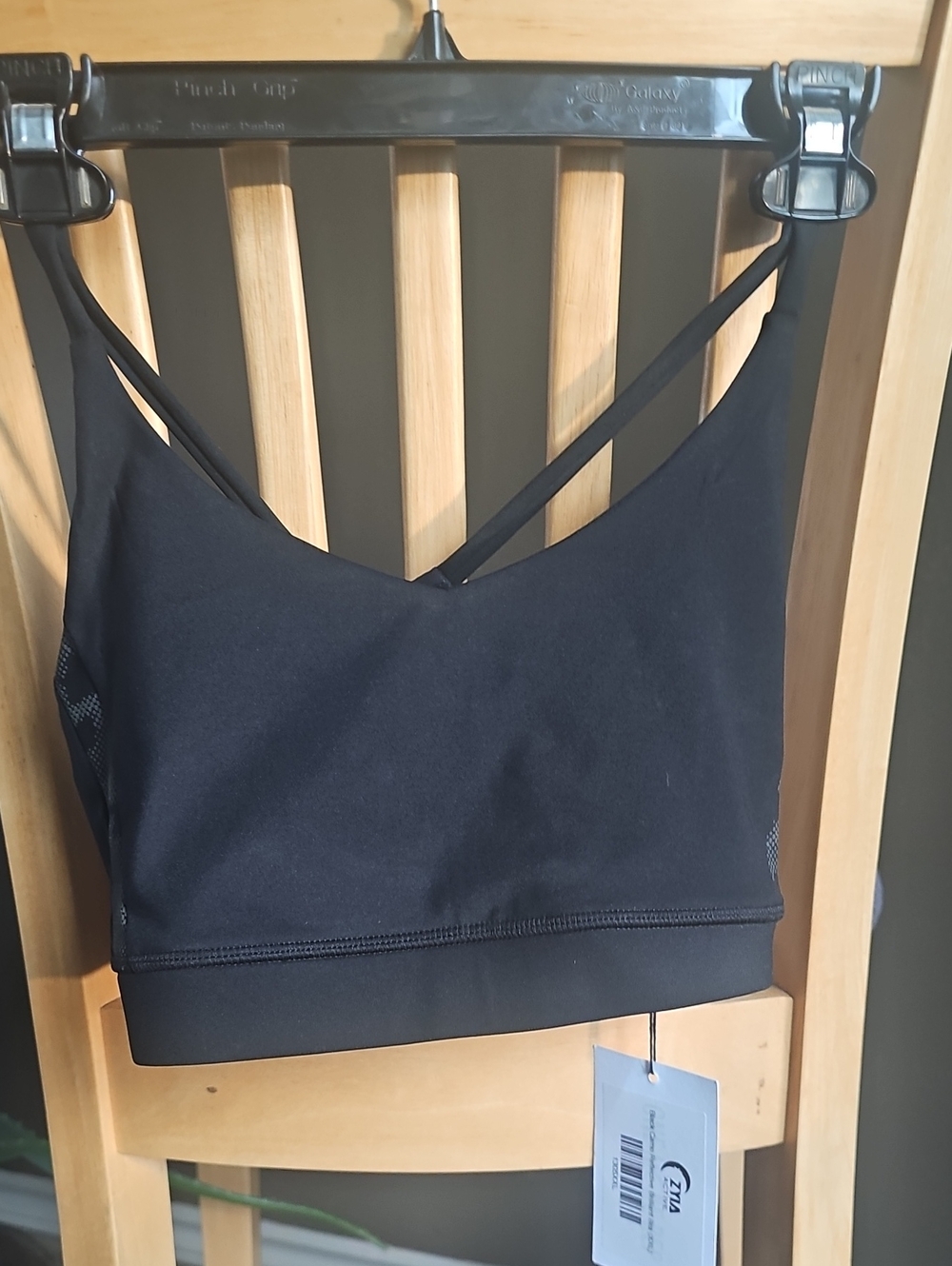 ZYIA Black Crisscross Strap Sports Bra